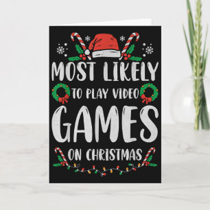 Most Likely To Christmas Matching Family Pajamas F Card