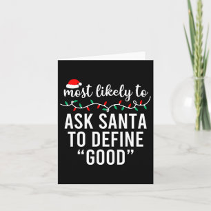 Most Likely To Christmas Matching Family Pyjamas F Card