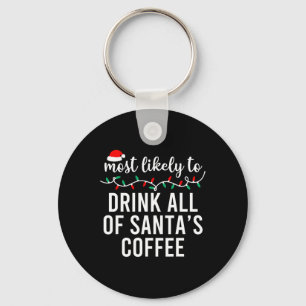 Most Likely To Christmas Matching Family Pyjamas F Keychain