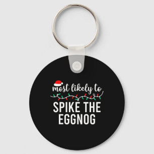 Most Likely To Christmas Matching Family Pyjamas F Keychain