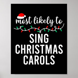 Most Likely To Christmas Matching Family Pyjamas F Poster