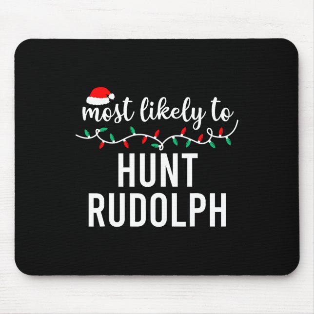 Most Likely To Christmas  Matching Family Pyjamas  Mouse Pad (Front)