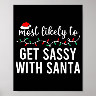 Most Likely To Christmas Shirt Matching Family Paj Poster