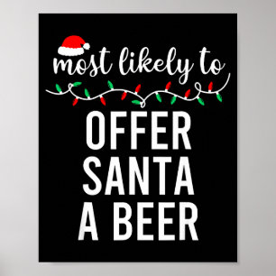 Most Likely To Christmas Shirt Matching Family Paj Poster