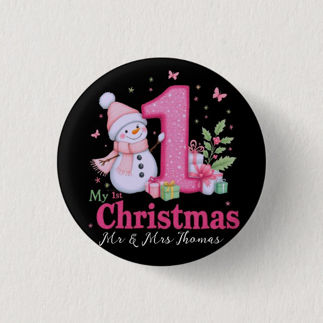  Most Likely to Dance with Santa, Bruh  1 Inch Round Button (Front)