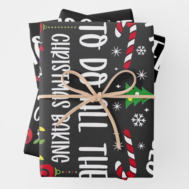 Most Likely To do all the Christmas Bakery  Wrapping Paper Sheet (In situ)