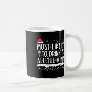 Most Likely To Drink All The Wine Family Matching  Coffee Mug