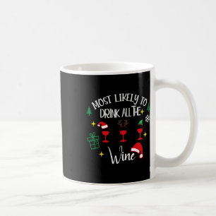 Most Likely To Drink All The Wine Family Matching Coffee Mug