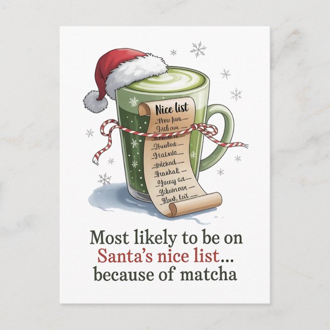 Most Likely to Drink Matcha While Everyone Else Ha Invitation Postcard (Front)