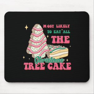 Most Likely To Eat All The Christmas Tree Cakes Ch Mouse Pad