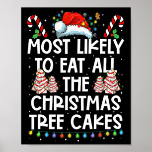 Most Likely To Eat All The Christmas Tree Cakes Fu Poster