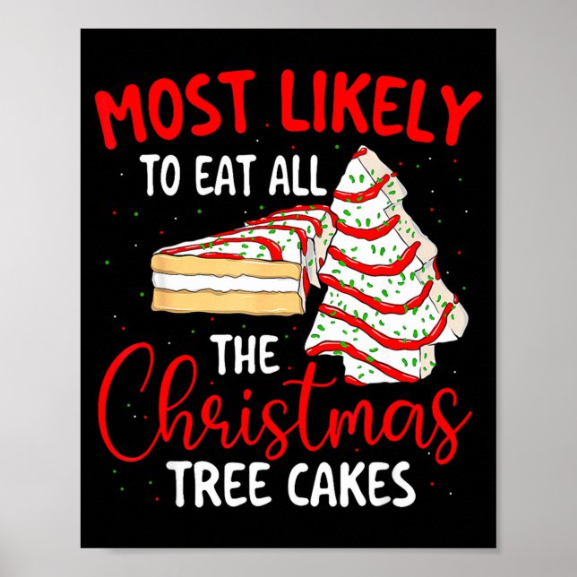Most Likely To Eat All The Christmas Tree Cakes -  Poster (Front)