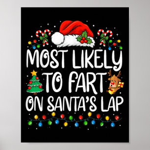 Most Likely To Fart On Santa's Lap Family Matching Poster