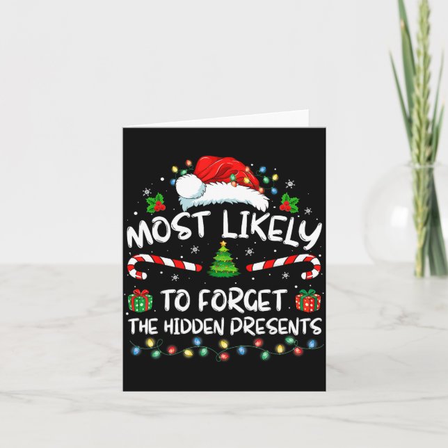 Most Likely To Forget The Hidden Family Christmas  Card (Front)