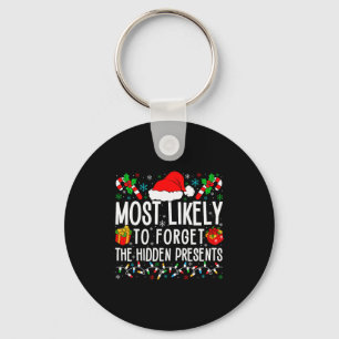 Most Likely To Forget The Hidden Funny Family Xmas Keychain