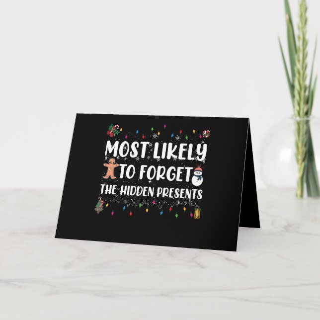 Most Likely To Forget The Hidden Presents Family Card (Front)