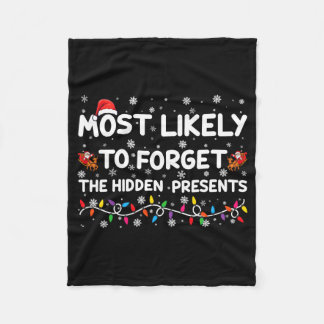 Most Likely To Forget The Hidden Xmas Baby Fleece Blanket