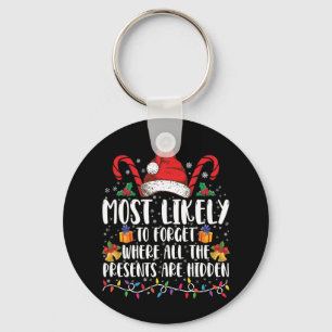 Most Likely To Forget Where All The Presents Are  Keychain
