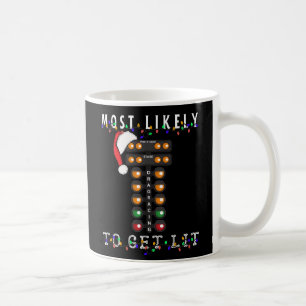 Most Likely To Get Lit Funny Drag Racing Christmas Coffee Mug