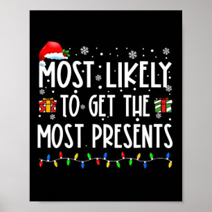 Most Likely To Get The Most Presents Christmas Fam Poster