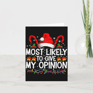Most Likely To Give My Onion Funny Christmas Card