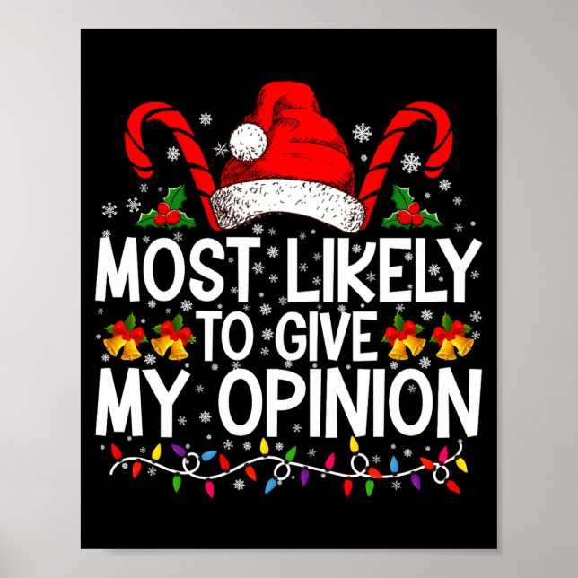 Most Likely To Give My Onion Funny Christmas  Poster (Front)