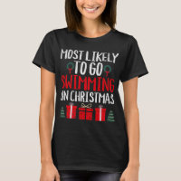 MOST LIKELY TO GO SWIMMING ON CHRISTMAS FUNNY HOLI
