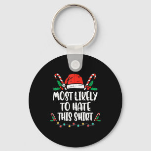 Most Likely To Hate This Family Christmas Pajama Keychain