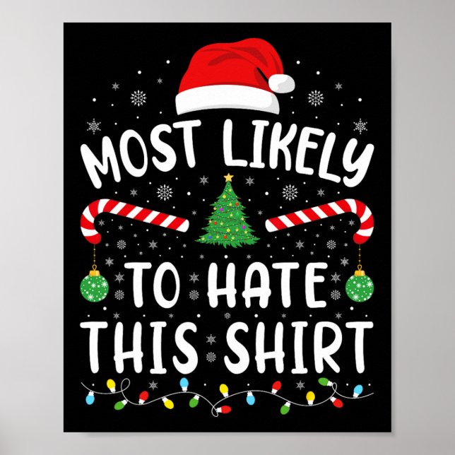 Most Likely To Hate This  Squad family Joke Christ Poster (Front)