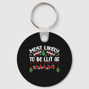 Most Likely To Hate This Xmas Pyjamas Family Chris Keychain