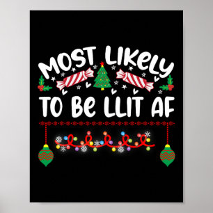 Most Likely To Hate This Xmas Pyjamas Family Chris Poster