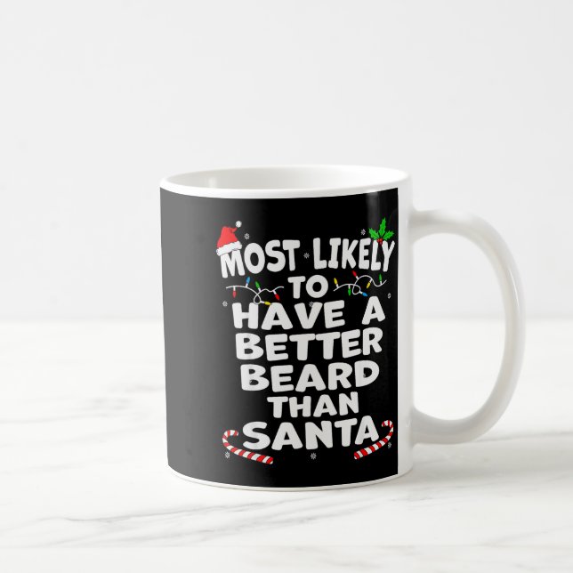 Most Likely To Have A Better Beard Than Santa Chri Coffee Mug (Right)