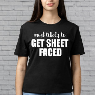 Most Likely To Keep Sheet Faced Funny Halloween T-Shirt