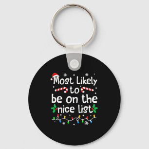 Most Likely To Make The Good List Christmas Matchi Keychain
