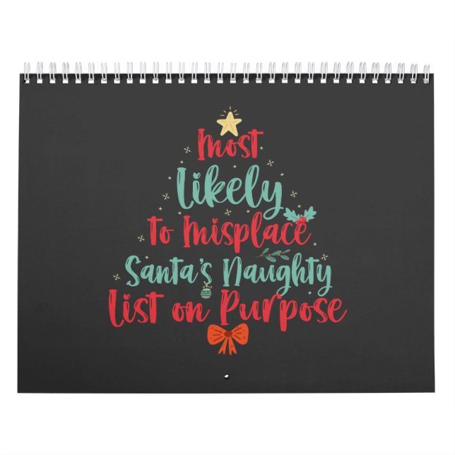 Most Likely To Misplace Santa's Naughty List Xmas Calendar (Cover)