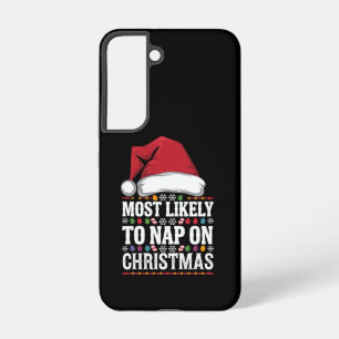 Most Likely To Nap On Christmas Family Matching  Samsung Galaxy Case