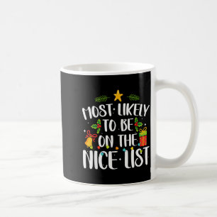Most Likely To On The Nice List Funny Family Chris Coffee Mug