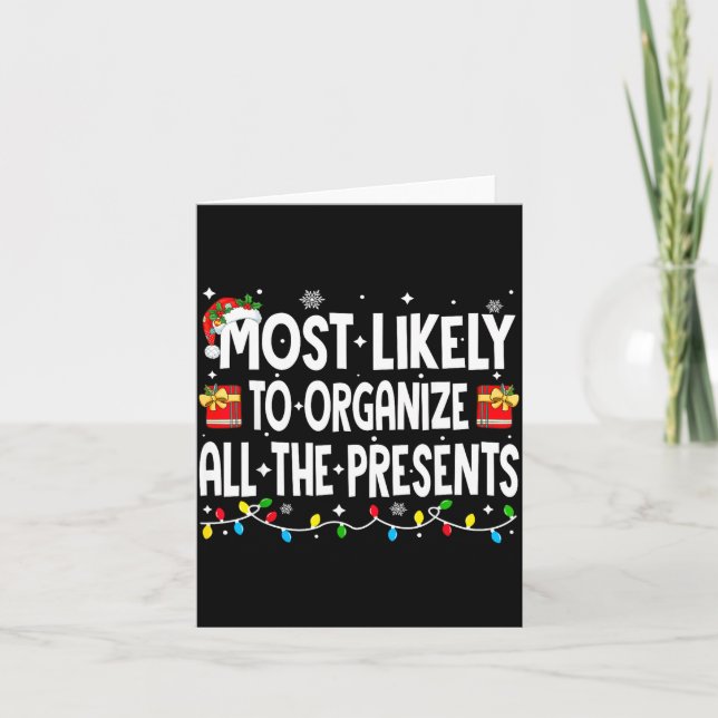 Most Likely To Organize All The Christmas Pajamas  Card (Front)