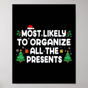 Most Likely To Organize All The Presents Family Ch Poster
