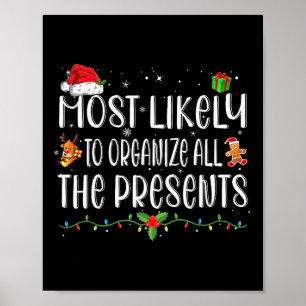 Most Likely To Organize All The Presents Family Ch Poster