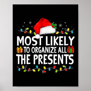 Most Likely To Organize All The Presents Family Ch Poster