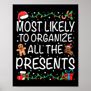 Most Likely To Organize All The Presents Family Ch Poster