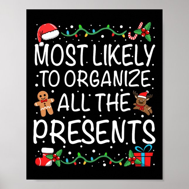 Most Likely To Organize All The Presents Family Ch Poster (Front)