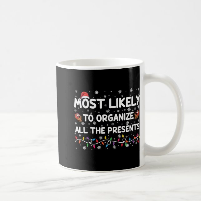 Most Likely To Organize All The Xmas T Shirt  Coffee Mug (Right)