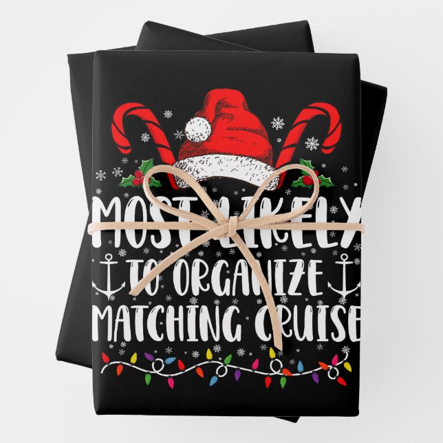 Most Likely To Organize Matching Cruise  Wrapping Paper Sheet (In situ)