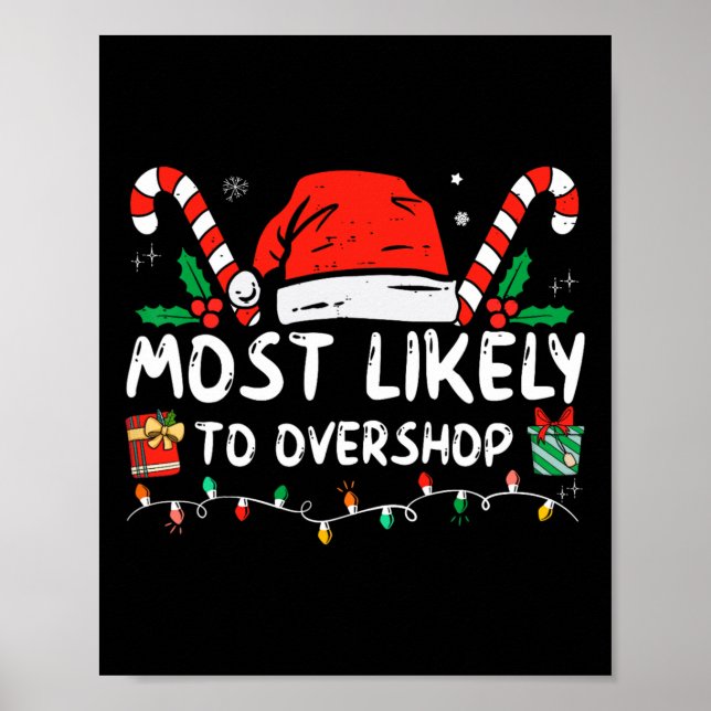 Most Likely To Overshop Shopping Family Crew Chris Poster (Front)