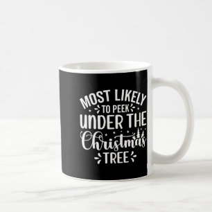 Most Likely To Peek Under The Tree  Coffee Mug