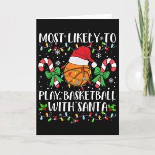 Most Likely To Play Sketll With Santa Christmas Fu Card