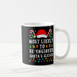 Most Likely To Re-engineer Santa's Sleigh Christma Coffee Mug