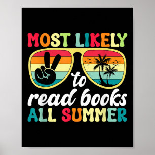 Most Likely To Read Books All Summer Break Teacher Poster
